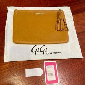 New GiGi New York All In One Pebble Clutch Bag in Tan 🧡